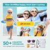 RIVBOS Kids Sunglasses Polarized UV Protection Flexible Rubber Glasses Shades with Strap for Boys Girls RBK004 - Image 6