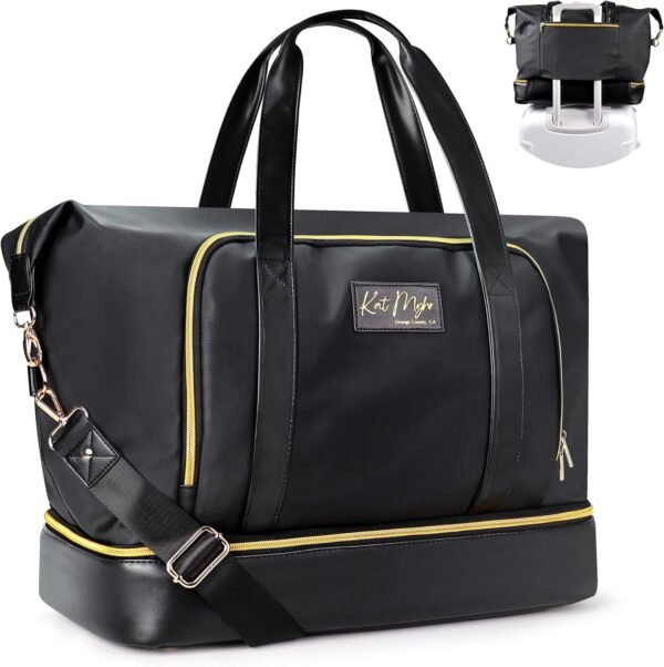 Womens Travel Weekender Bag, Travel Bag, Duffle Bag, Overnight Bag with shoe compartment, Carry on Bag