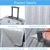 3 Pieces Clear Luggage Cover PVC Suitcase Protector Waterproof (Gray Border, Regular Style) - Image 3