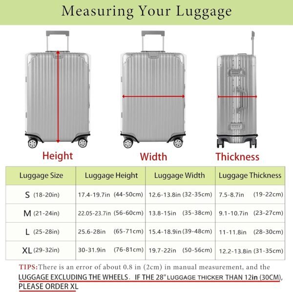 Luggage Cover Approved Cute Travel Suitcase Protector Fashion Queen Elastic Washable Unique Themed Baggage Covers for 18-20 inch Luggage(S) - Image 7