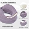 Travel Neck Pillow, Adjustable Size, Memory Foam Fill, Comfortable and Portable for Airplane Traveling Sleeping - Image 3