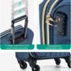 BAGSMART Underseater Carry On Luggage Airline Approved with Spinner Wheels, 16 Inch Luggage with TSA Lock, Overnight Rolling Softside Suitcases for Women, Navy Blue - Image 7