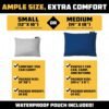 Wise Owl Outfitters Camping Pillow - Camping Essentials and Travel Pillow for Airplanes, Camping, and Travel - Memory Foam Washable Pillow - Small/Medium - Image 3