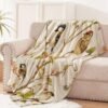 Vintage Birds and Blossoms Flannel Blanket Soft and Cozy Perfect for Kids and Adults Ideal for Home Travel and Outdoor Use 50x60 inches - Image 3