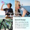 Enerbone Water Bottle, Leakproof BPA & Toxic Free, Motivational Water Bottle with Times to Drink and Straw, Fitness Sports Water Bottle with Strap for Office, Gym, Outdoor Sports - Image 7