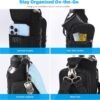icolor Gym Magnetic Bag Water Bottle Holder Gym Bottle Carrier Bag with Phone Pockets & Handle Shoulder Strap Gym Accessories Organizer for Men Women,5 Built-in Magnets Gym Bag Pouch Sleeve - Image 4