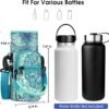 CaseBot Water Bottle Carrier Bag Sling Case, Sports Water Bottle Pouch Holder Sleeve with Adjustable Shoulder Hand Strap and 2 Pockets for Men Women Hiking Camping Travelling - Image 2