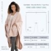 Berkshire Blanket Primalush™ Wearable Blanket, Cozy Loungewear Pocketed Plush Cape Wrap for Adults & Teens(Moonbeam, One Size 58"X64") - Image 6