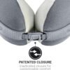American Dreamer, Comfortable Travel Pillow, Neck Pillow for Uninterrupted Sleep, Deluxe Memory Foam Pillow for Airplane, Bus, Car, and Train, Travel Essentials, Made in USA, Gray - Image 3