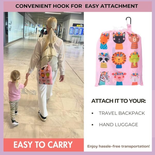 Airplane Seat Extender for Kids & Airplane Kids Bed - Toddler Airplane Bed & Baby Airplane Bed - Toddler Travel Essential I Kids Travel Essentials - Up to 4 Years of Age - Image 8