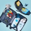 iPlay, iLearn Dinosaur Kids Luggage, Boys Carry on Suitcase, Hard Shell Travel Luggage Set W/Backpack, Trolley Luggage W/ 4 Spinner Wheel for Children Toddlers - Image 4