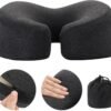 Travel Pillow,Breathe Easy Face Down Pillow,Desk Napping Pillow,Massage Pillow Face Down, Comfortable Breathable Cover,Stowable Pillows for Sleeping,Office,Car, Airport Travel Essentials (darkgray) - Image 2