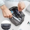 BAGSMART Travel Toiletry Bag for Men, Large Hanging Dopp Kit Water Resistant Shaving Bags Organizer Gifts for Mens Traveling, Hygiene, Bathroom Essentials, Toiletries Accessories, Black - Image 2