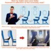 Travel Footrest for Airplane, Toddler Airplane Seat Extender Travel Bed, Portable Flight Foot Rest Hanging on Airplane Seat Table with Side Pockets, Toddler Flying Travel Essentials- Fit Economy Seats - Image 3