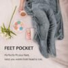 Tirrinia Travel Blanket Pillow - Wearable Airplane Blanket with Feet Pockets for Long Flights, Airplane Accessories Blanket Robe for Women and Men, Gift for Her - Image 4