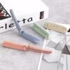 8 PCS Wheat Straw Travel Brushes for Hair Folding Combs for Women Compact Pocket Hair Comb Portable Rattail Comb Double Headed Wide Comb Fine Tooth Combs for Women Anti-Static Comb (4 Colors) - Image 2