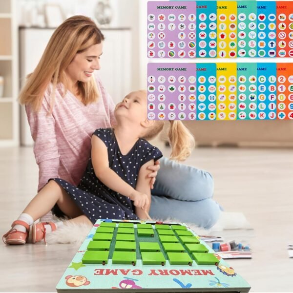 Matching Memory Game for Kids Age 3 4 5 6 7 8 Year Old, Wooden Board Game Travel Toys for Boys Girls, Fun Road Trip Essentials/Airplane Activity/Camping Game,Toddler Christmas Birthday Gifts - Image 6