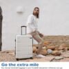 Coolife Luggage Expandable(only 28") Suitcase PC+ABS Spinner Built-In TSA lock 20in 24in 28in Carry on (Charcoal., M(24in).) - Image 5