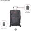 SwissGear Sion Softside Expandable Luggage, Dark Grey, Carry-On 21-Inch - Image 3