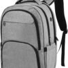 17 Inch Travel Laptop Backpack , Business Flight Approved Carry on Backpack,Work Backpack for Men with USB Charger Hole & Luggage Sleeve,Water Resistant College School Bag Bookbag for Men (Grey)