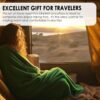 2-in-1 Travel Blanket and Pillow Set Portable Travel Pillow and Soft Blanket with Bag Flight Essentials Car Pillow Travels Gifts Accessories - Image 4