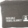 GForce Jersey Knit Travel Blanket| Packable| Fits Over Handle | Soft| Easy to Travel| Grey | Travel | Bag | Blanket |