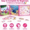 SYNARRY Unicorn Mermaid Princess Magnetic Puzzles for Toddlers 3-5 Girls, 20 Pieces Travel Puzzles for Kids Ages 4-6, Car Airplane Road Trip Activities Toys for 3 4 5 6 Year Old Girls Birthday Gifts - Image 4