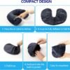 Travel Blanket and Pillow Set - Inflatable Travel Neck Pillow with Washable Soft Cover, Premium Soft Airplane Blanket with Built-in Bag, Zippered Pouch, and Hand Luggage Strap, 70" x 40" (Dark Grey) - Image 7