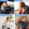 ATsense Travel Blanket Pillow, Premium 2 in 1 Soft Airplane Blanket Compact with Bag Pillowcase, Hand Luggage Sleeve and Backpack Clip - Travel Essentials for Long Trips, Flying and Car, Dark Grey - Image 5