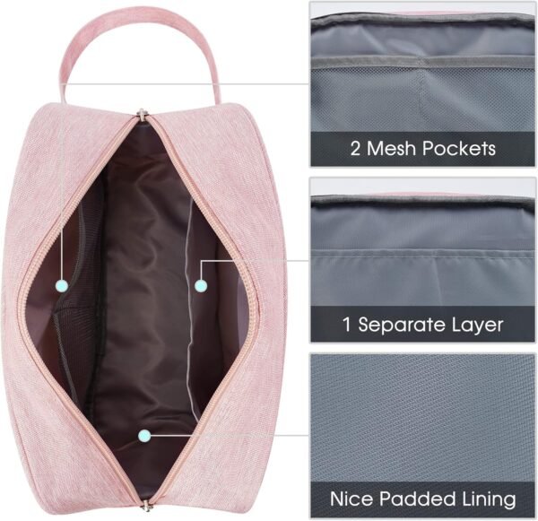 Narwey Travel Toiletry Bag for Women and Men Traveling Dopp Kit Makeup Bag Organizer Shaving Bag for Toiletries Accessories Cosmetics - Image 5