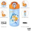 Zak Designs Sonic Kids' 2-Pack Leak-Proof Water Bottles With Straw, Handle and Pop-Up Spout Cover - Image 6