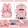 Hanples Extra Large Travel Backpack for Women as Person Item Flight Approved, 40L Carry On Backpack, 17 Inch Laptop Waterproof Hiking Casual Bag Backpack(Pink) - Image 5