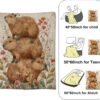 Brown Flannel Blanket with Capybara Design Soft and Cozy Perfect for Kids and Adults Ideal for Home Travel and Outdoor Use 50x60 Inches - Image 2