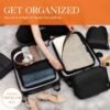 HOTOR Packing Cubes for Suitcases - Light Packing Cubes for Travel, Premium Suitcase Organizer Bags Set, Space-Saving Luggage Organizers, Water-Resistant Travel Essentials - 6/8 set - Image 2