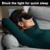 Travel Neck Pillow Airplane, Memory Foam Travel Pillow with 4 Attachable Snap Button, Travel Essentials with Eye Mask Earplugs and Storage Bag for Sleeping Flying Car Train Home, Black - Image 6
