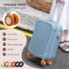 Luggage Compartment Wheel Protection Cover,Latest Upgrade Carry On Luggage Wheel Covers,Level 8 Travel Suitcase Wheel Cover,Anti Dust & Scratch Noise Reduction Wheels Protector(Orange,8) - Image 3