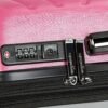 Amazon Basics Expandable Geometric Travel Luggage - 21.7-inch Suitcase With Four Spinner Wheels and Built-In TSA Lock, Pink - Image 3