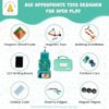 Travel Essentials for Kids – All-in-One Activity Kit for Travel, Road Trip Activities for Kids - Hanging Bag, Includes Toys and Activities for Airplanes, Hotels - Boys & Girls, 4-6 Years (Seafoam) - Image 3
