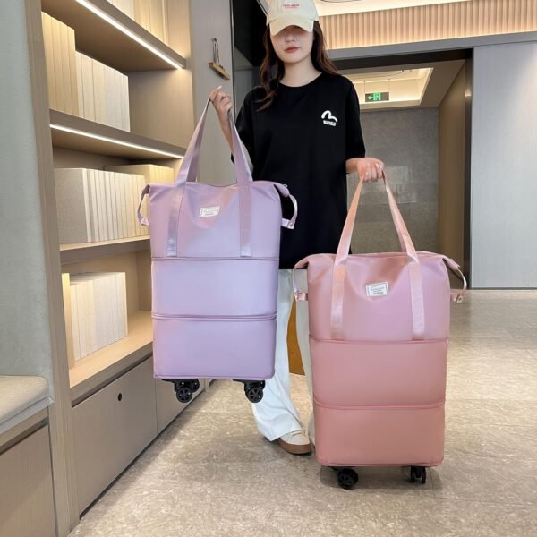 Travel Bag With Wheels,Expandable And Foldable Luggage Bag, Spare Travel Bag, Detachable Roller Travel Bag,Luggage Bag,Travel or Business Trip (purple) - Image 6