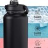 TOURIT 32 oz Insulated Water Bottle, Stainless Steel Sports Water Bottles With Top Handle, Double-Wall Travel Thermal Water Flask, BPA Free Leakproof Thermos Bottle for Sports and Travel,Pink - Image 4
