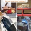 2-Pack Elastic Luggage Straps with Suitcase Bungee, Adjustable Bag Belt Travel Accessories - Gray/Orange - Image 4
