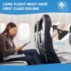 Airplane Foot Hammock (2 Pack), Length Adjustable Airplane Foot Rest, Desk Foot Hammock, Travel Essentials with Eye Mask (2 Pack) and Earplugs(2 Pack), Foot Rest for Long Flight and Office Work. - Image 2