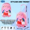 Peppa Pig Kids Suitcase for Girls Foldable Trolley Hand Luggage Bag Carry On Travel Bag with Wheels Cabin Bag Wheeled Bag with Handle Trolley Suitcase for Kids - Image 5