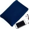 Cushie Pillows Travel Microbead Squishy Pillow for Neck Pain - 13.5 x 10 inches Rectangle - Navy Blue - Image 7