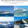 Cruise Essentials, Travel Power Strip with 3 Outlets and 2 USB Ports, Cruise Accessories Must Haves, Travel Essentials, Non Surge Protector for Cruise Ship, Travel, Home Office, ETL Listed, White - Image 4