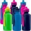 Bulk Water Bottles for Kids - (Pack of 12) 18 oz - 7.5 Inch BPA-Free Plastic water Bottles with Pop-Up Tops & Handles for Summer, reusable water bottles bulk For School, sports Birthday Party Favors - Image 5