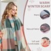 YSense Women's Long Plaid Blanket Scarf Chunky Oversized Winter Fall Warm Scarf Big Tartan Scarves Wrap Shawl Ladies Gifts - Image 3