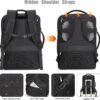 Tzowla 40L Travel Laptop Backpack for Men Women Carry on Flight Approved, Large Capacity Water Resistant Anti Theft Backpacks with USB Port,Business Causal Daypack Bag Fit 17.3"Computer/Notebook-Black - Image 5