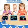 TEKFUN 3 Pack LCD Writing Tablet for Kids, 8.5 Inch Blue+Pink+Purple Doodle Board Drawing Board Reusable Drawing Tablet with Lanyard, Educational Kids - Image 2