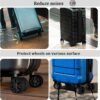 TOYMIS 8pcs Luggage Wheel Covers, Portable Suitcase Wheel Protector Covers Colorful Silicone Luggage Wheel Covers Luggage Spinner Wheel Covers for Most 8 Caster Luggage Accessories(black) - Image 5